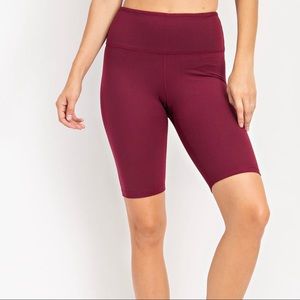 Rae Mode Burgundy Biker Shorts